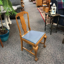 Load image into Gallery viewer, Antique Clawfoot Blue Chair (39x22x18)

