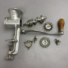 Load image into Gallery viewer, Vintage Universal No. 2 Food Meat Grinder Hand Crank, Table Mount Made In USA (9")
