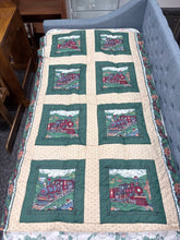 Load image into Gallery viewer, Handmade Child's Train Quilt (65x40)

