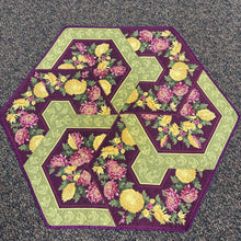 Load image into Gallery viewer, Handmade Purlpe &amp; Green Quilt Centerpiece (37x42)
