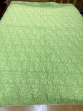 Load image into Gallery viewer, Handmade Orange &amp; Green Floral Quilt (74x62)
