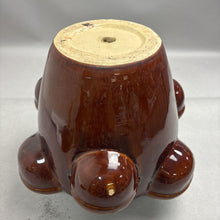 Load image into Gallery viewer, Brown Pottery 6 Pocket Strawberry Barrel Pot Planter Herbs Succulents (11")
