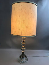 Load image into Gallery viewer, Vintage MCM Regency Art Deco Faceted Glass Boudoir Lamp (32")(2 Available)
