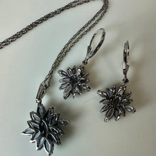 Load image into Gallery viewer, Stauer Sterling Tanzanite Cluster 18" Necklace &amp; Earrings Set
