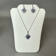 Load image into Gallery viewer, Stauer Sterling Tanzanite Cluster 18" Necklace &amp; Earrings Set
