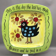 Load image into Gallery viewer, Whimsical Grace Rooster Platter - Psalm 118:24 (~16x16
