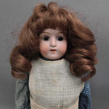 Load image into Gallery viewer, Antique German Schoenau &amp; Hoffmeister "Rosebud" Mold 2500 Bisque Shoulder-Head Doll; Kid Leather Body, Glass Eyes (15") (As-Is)
