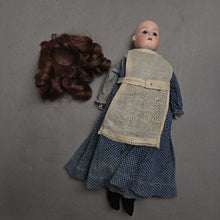 Load image into Gallery viewer, Antique German Schoenau &amp; Hoffmeister "Rosebud" Mold 2500 Bisque Shoulder-Head Doll; Kid Leather Body, Glass Eyes (15") (As-Is)
