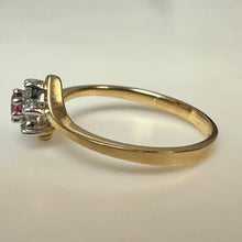Load image into Gallery viewer, 14K Gold Ruby Diamond Ring sz 6 (1.7g)

