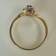 Load image into Gallery viewer, 14K Gold Ruby Diamond Ring sz 6 (1.7g)
