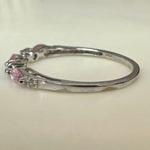 Load image into Gallery viewer, 10K White Gold Multicolor Topaz Stacking Ring sz 6.75 (1.1g)
