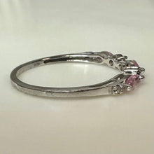 Load image into Gallery viewer, 10K White Gold Multicolor Topaz Stacking Ring sz 6.75 (1.1g)
