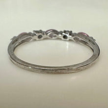 Load image into Gallery viewer, 10K White Gold Multicolor Topaz Stacking Ring sz 6.75 (1.1g)
