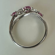 Load image into Gallery viewer, 10K White Gold Pink &amp; White Topaz Ring sz 7 (1.7g)
