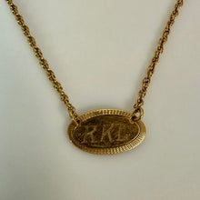 Load image into Gallery viewer, Vintage 10K Gold Chain &amp; Signet Gold Filled Tie Clip (5.0g)
