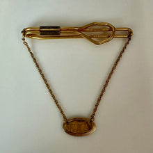 Load image into Gallery viewer, Vintage 10K Gold Chain &amp; Signet Gold Filled Tie Clip (5.0g)

