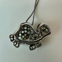 Load image into Gallery viewer, Kay Jewelers Sterling Muticolor Crystal Turtle Pendant on 18" Chain Necklace

