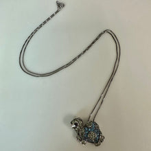 Load image into Gallery viewer, Kay Jewelers Sterling Muticolor Crystal Turtle Pendant on 18" Chain Necklace
