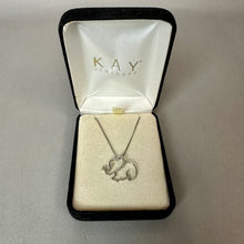 Load image into Gallery viewer, Kay Jewelers Sterling Diamond Accent Elephant Heart Outline Necklace (18")
