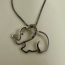 Load image into Gallery viewer, Kay Jewelers Sterling Diamond Accent Elephant Heart Outline Necklace (18")
