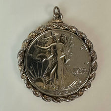 Load image into Gallery viewer, Vintage Walking Liberty 1942 Silver Half Dollar Coin Pendant (1.5")
