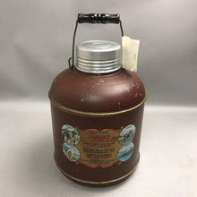 Load image into Gallery viewer, Antique 1920s Brainards Crockery Lined Little Brown Jug Water Thermos Macomb IL (13")
