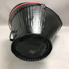 Load image into Gallery viewer, Vintage Black Galvanized Coal Ash Bucket with Red Handle (11x18x12)
