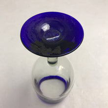 Load image into Gallery viewer, Mexican Hand Blown Cobalt Blue Rim Wine Glass (6")(6 Available)

