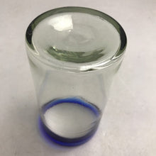 Load image into Gallery viewer, Mexican Hand Blown Cobalt Blue Rim Tumbler Glass (6")(4 Available)

