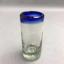 Load image into Gallery viewer, Mexican Hand Blown Cobalt Blue Rim Shot Glass (3.5")(6 Available)
