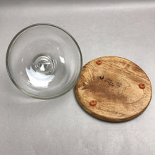 Load image into Gallery viewer, Wood Plate with Glass Dome Cheese Server (5")
