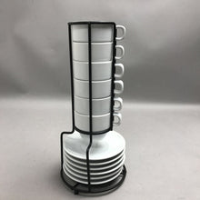 Load image into Gallery viewer, World Market Stacking Espresso Set w/Metal Rack (12")
