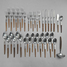 Load image into Gallery viewer, Ekco Wood-Handled MCM Flatware Set #EKS14 (42pc)
