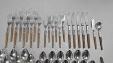 Load image into Gallery viewer, Ekco Wood-Handled MCM Flatware Set #EKS14 (42pc)

