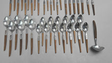 Load image into Gallery viewer, Ekco Wood-Handled MCM Flatware Set #EKS14 (42pc)

