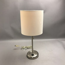 Load image into Gallery viewer, Chrome Desk Lamp with Built-in Power Source (20")
