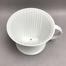 Load image into Gallery viewer, Starbucks White Ceramic #4 Pour-Over Coffee Brewer (4")

