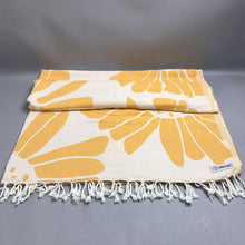 Load image into Gallery viewer, Sandcloud Cotton Yellow Fringed Throw Blanket (47" x 70")
