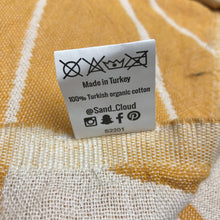 Load image into Gallery viewer, Sandcloud Cotton Yellow Fringed Throw Blanket (47" x 70")
