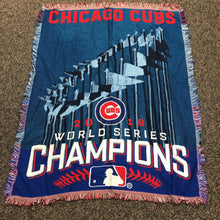 Load image into Gallery viewer, Chicago Cubs Throw Blanket 2016 World Champions (60x44)
