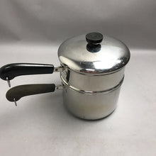 Load image into Gallery viewer, Vintage Revere Ware Copper Bottom Stainless 3 Qt Saucepan Steamer Pot w/Lid
