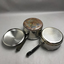 Load image into Gallery viewer, Vintage Revere Ware Copper Bottom Stainless 3 Qt Saucepan Steamer Pot w/Lid
