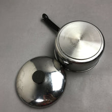 Load image into Gallery viewer, Vintage Revere Ware 1801 2 Qt Sauce Pan w/Lid Stainless Steel Tri Ply Bottom
