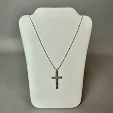 Load image into Gallery viewer, Vintage Italian Sterling 1.25" Ornate Cross Pendant on 17" Chain Necklace
