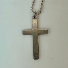 Load image into Gallery viewer, Vintage Italian Sterling 1.25" Ornate Cross Pendant on 17" Chain Necklace
