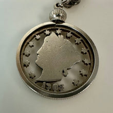 Load image into Gallery viewer, Vintage Liberty Head Nickel 1903 Cutout Coin 1.25" Pendant on 18" Chain

