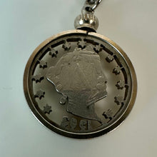 Load image into Gallery viewer, Vintage Liberty Head Nickel 1903 Cutout Coin 1.25" Pendant on 18" Chain
