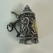 Load image into Gallery viewer, Vintage 800 Silver Salzburg Enamel Shield Stein Pendant Charm (1")
