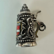 Load image into Gallery viewer, Vintage 800 Silver Salzburg Enamel Shield Stein Pendant Charm (1")

