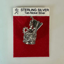 Load image into Gallery viewer, Vintage Sterling Williamsburg VA Crown Charm NOS (0.75")
